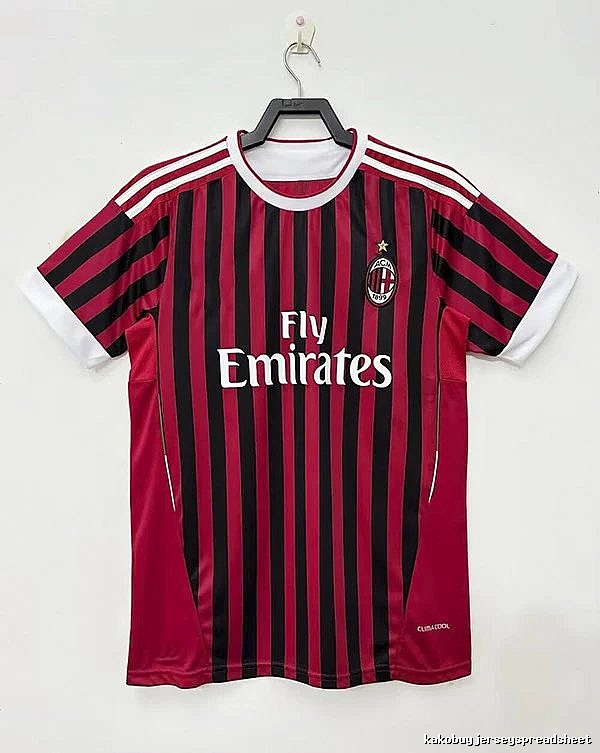 AC Milan Urban Retro soccer jersey Red Black Striped with Statement Pattern