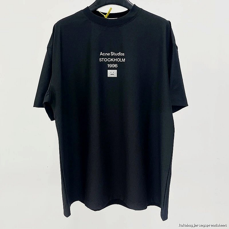 Acne Studios 2090-80 Black Style Ac908066 Stockholm Logo T-Shirt Airport Outfit