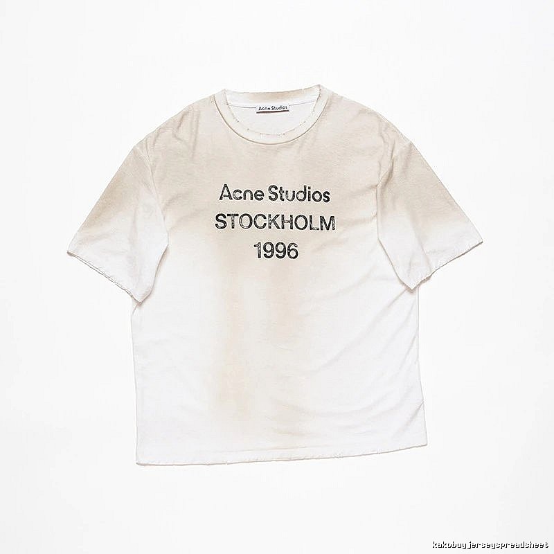 Acne Studios 2090-80 White Style Ac908026 Stockholm Logo T-Shirt Travel Styling