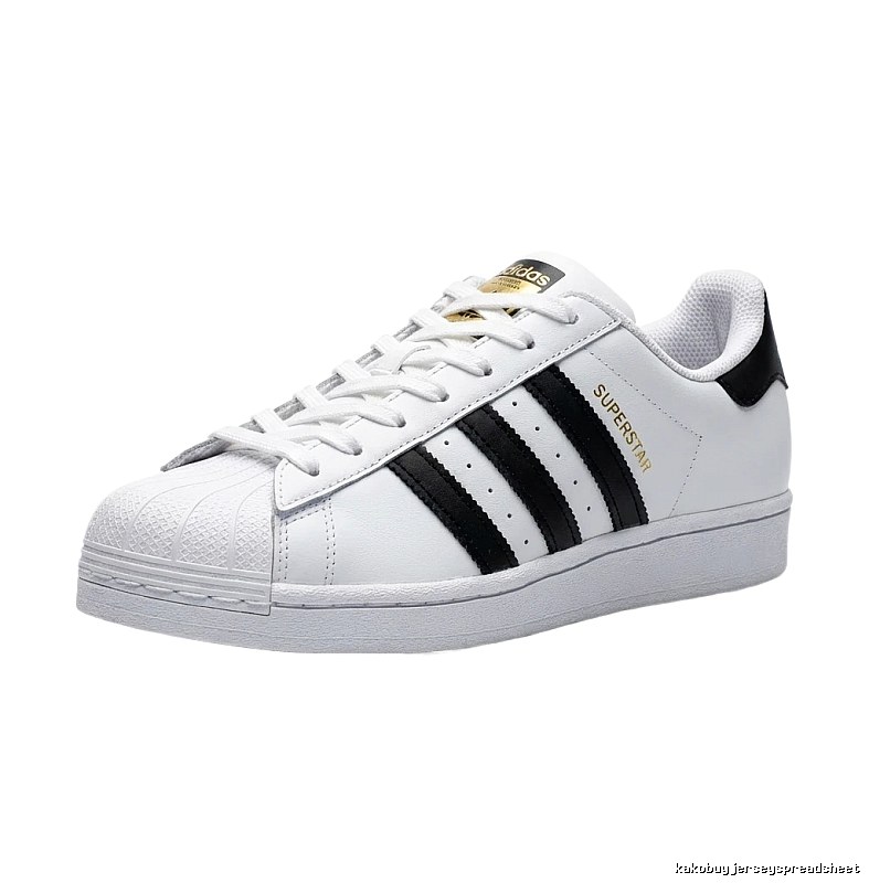 Adidas Superstar Black and White Canvas Shoes