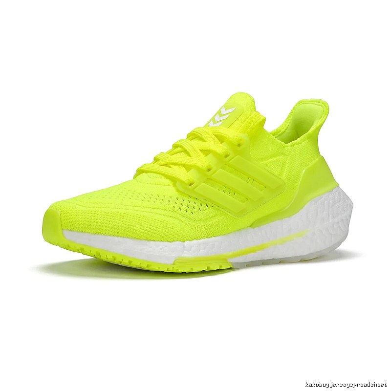 Adidas Ultraboost fluorescent yellow running shoes