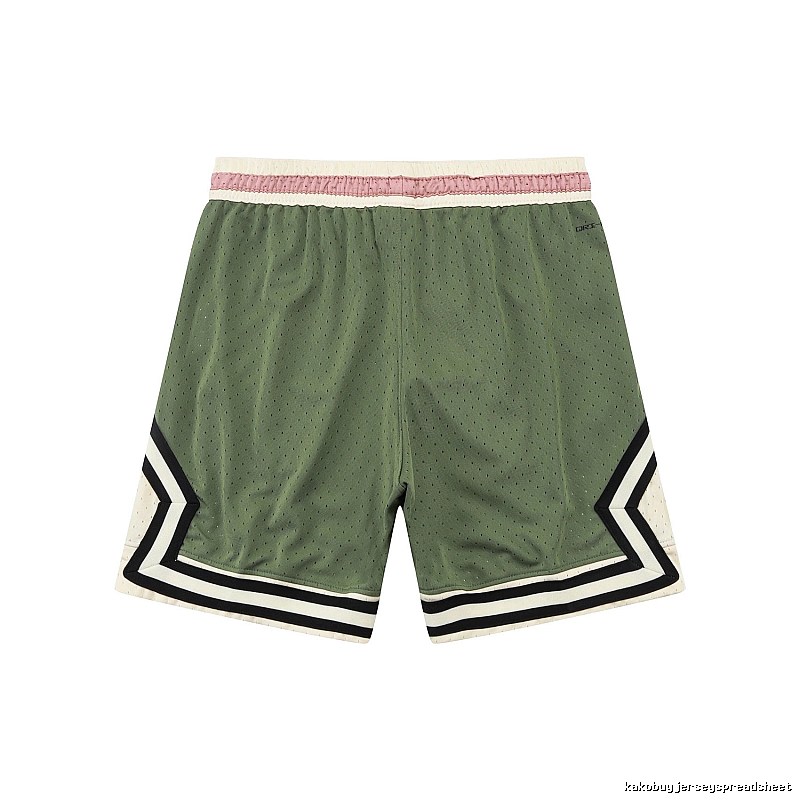 AJ retro-style green shorts