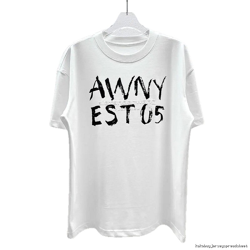 Alexander Wang Graffiti Letter Street Style White T-Shirt