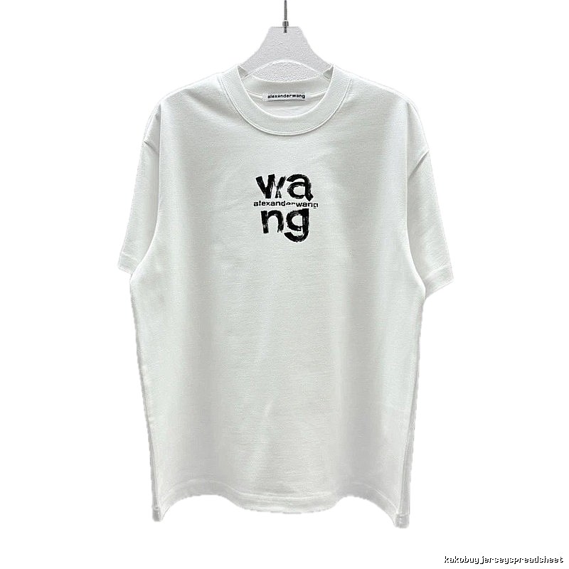 Alexander Wang Letter Print Streetwear White T-Shirt