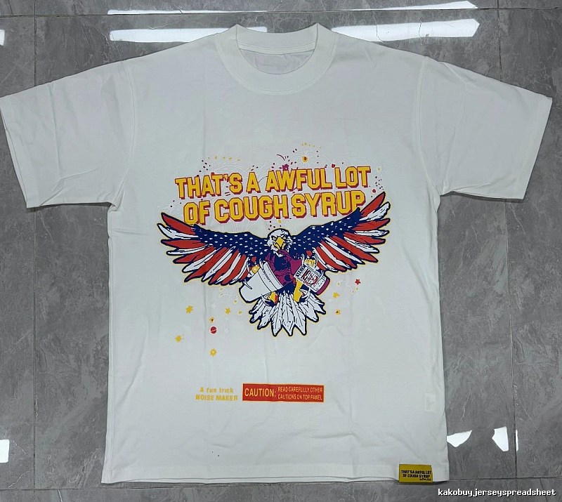 ALOCS Flying Eagle Print American Vintage White T-shirt
