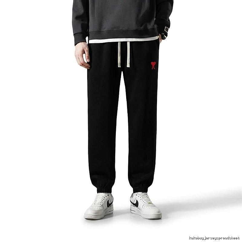 AMI & Easy trendy brand black sweatpants