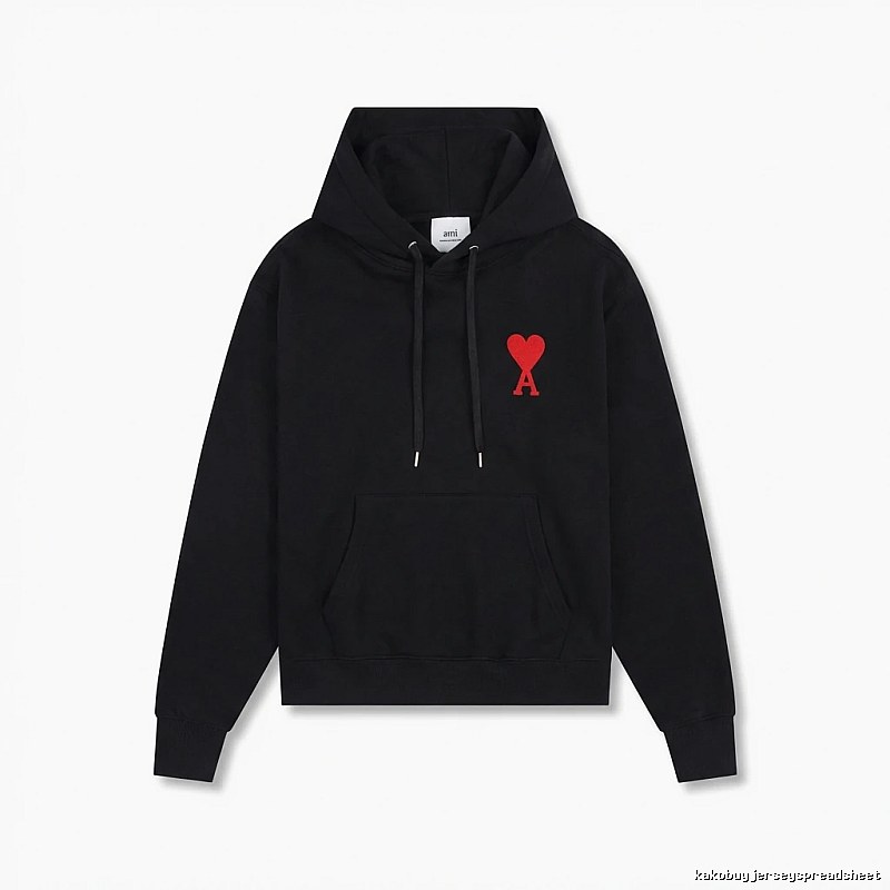AMI Embroidered Heart Black Sweatshirt