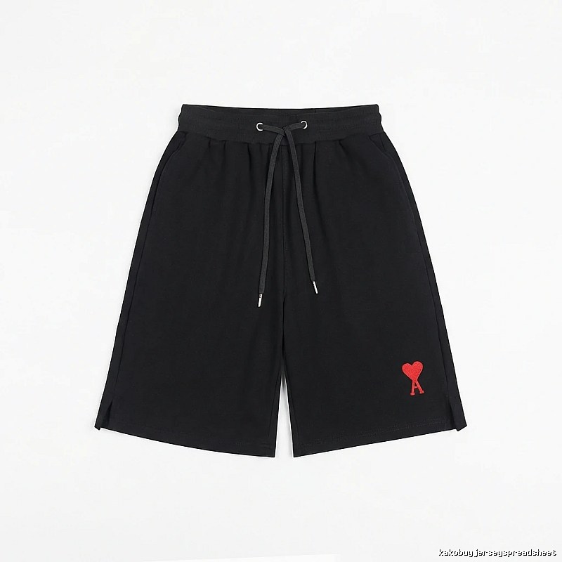AMI Embroidered Love Heart Casual Shorts