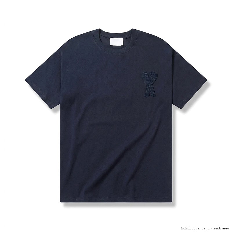 AMI Embroidered Simple Style T-shirt