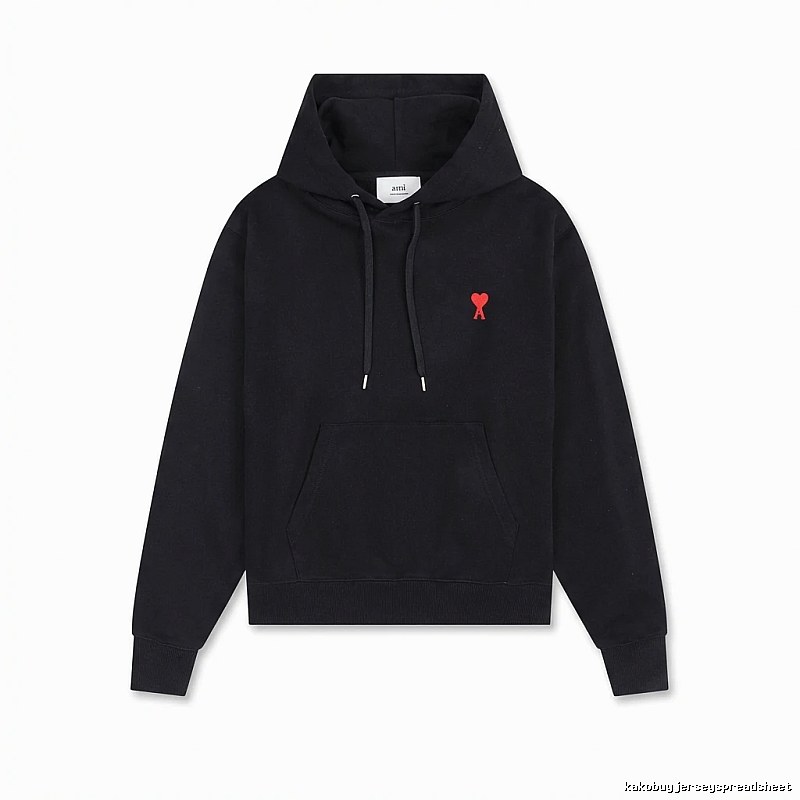 AMI Love Embroidery Trendy Brand Black Sweatshirt