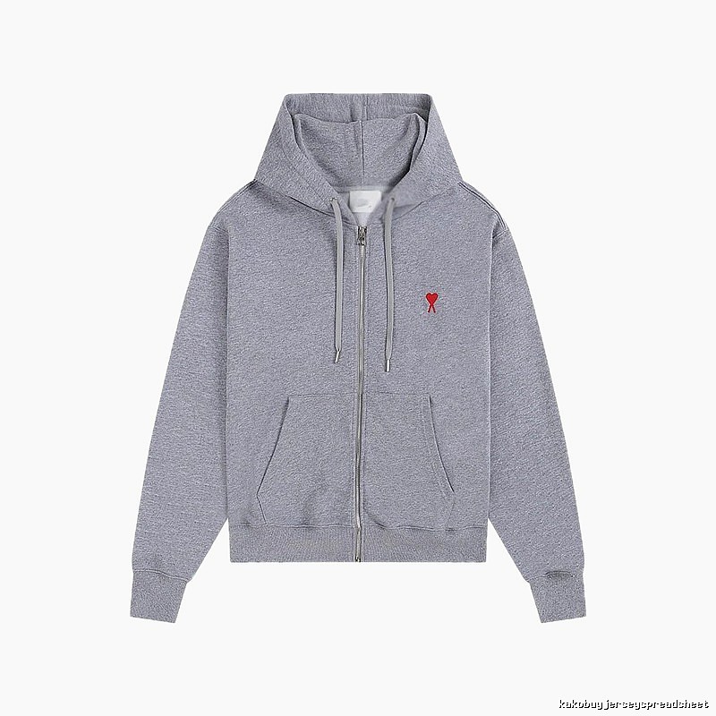 Ami Love Series Trendy Brand Grey Hoodie