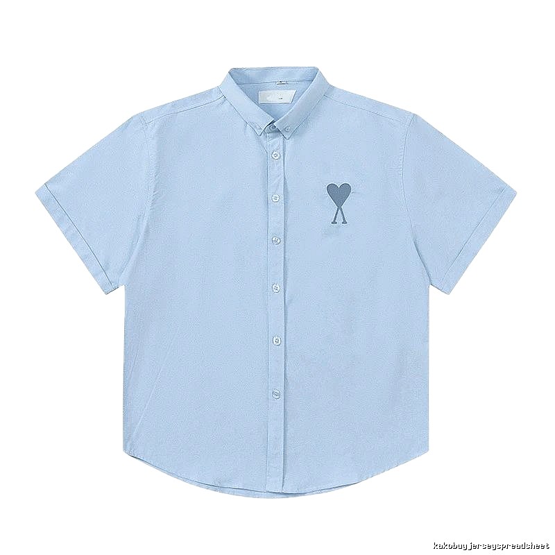 AMI Love Simple Style Blue Shirt