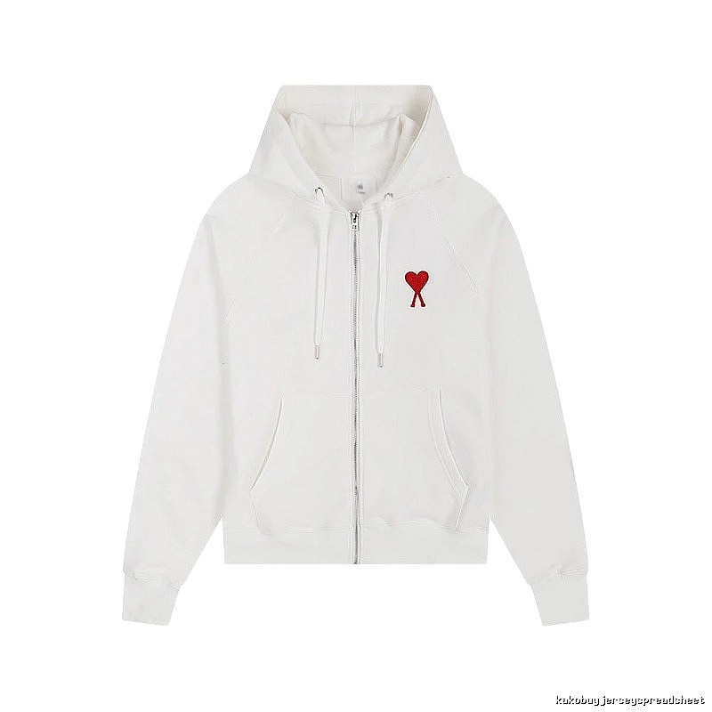 AMI Love Simple White Hoodie