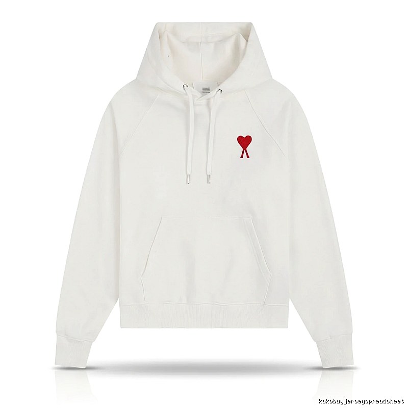 AMI Love Simple White Hoodie