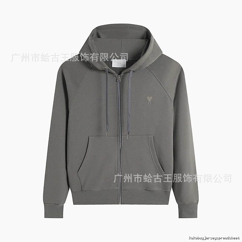 AMI minimalist style grey hoodie