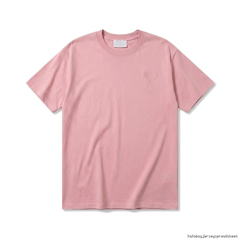 AMI simple and elegant pink T-shirt