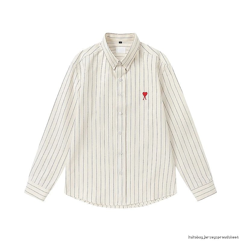 AMI Stripe Minimalist Style White Shirt
