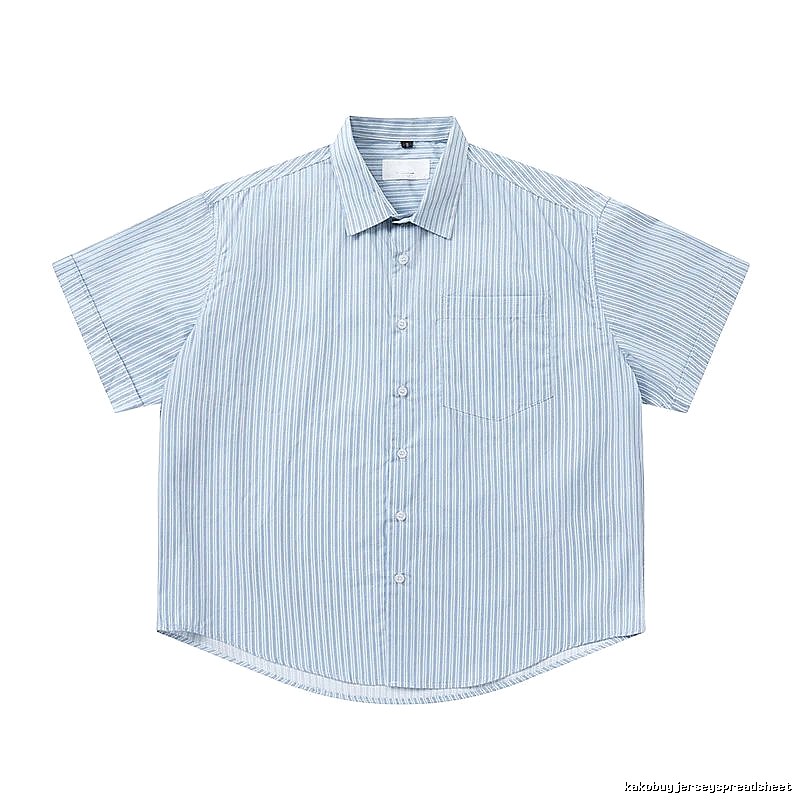 AMI striped minimalist style blue shirt