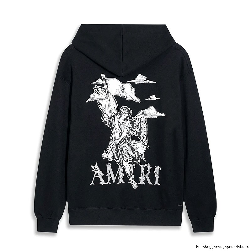 AMIRI Black Sweatshirt with Angel Print