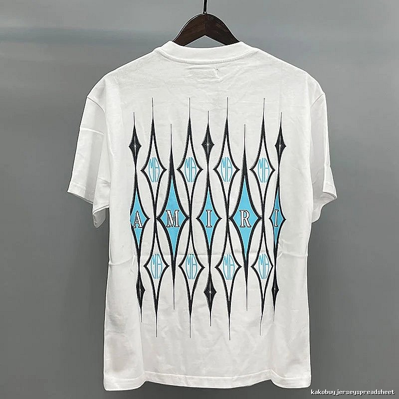 Amiri Blue Graphic Detail White Records Graphic T-Shirt Gift Ready