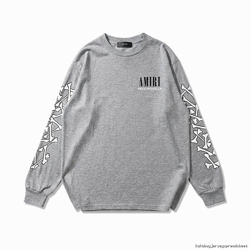 AMIRI Bone Pattern Trendy Cool Gray Sweatshirt