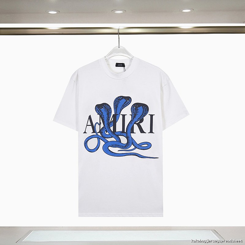 Amiri Classic Graphic T-shirt White Blue Amiri for Daily Styling