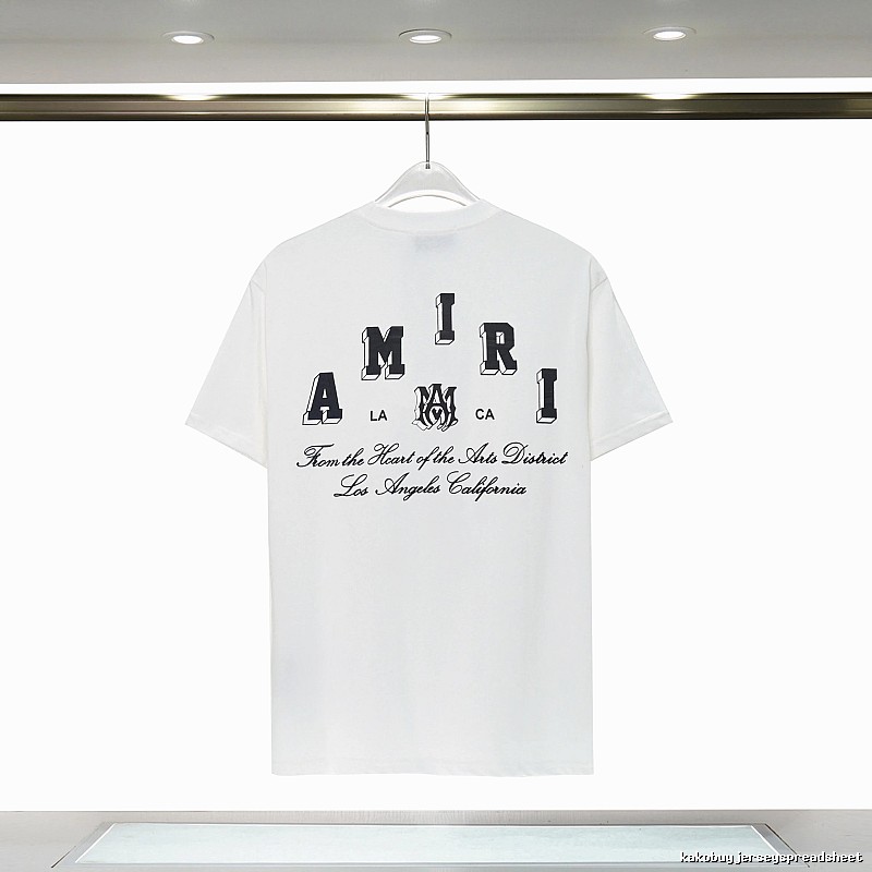 Amiri Daily Graphic T-shirt White Blue Amiri with Visual Detail