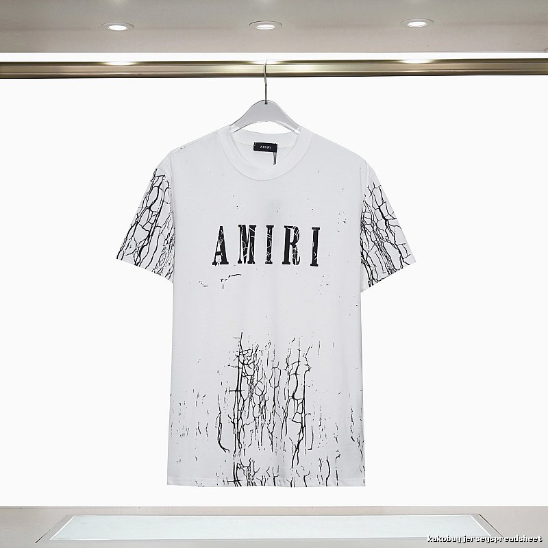Amiri Easy Match Graphic T-shirt White Blue Amiri for Everyday Use