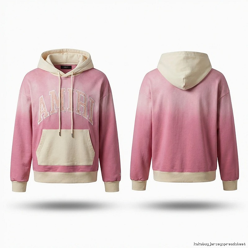 AMIRI Gradient Style Pink Hoodie