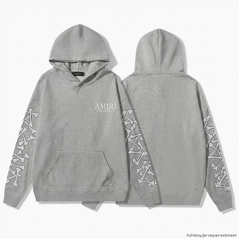 AMIRI gray hoodie with bone print