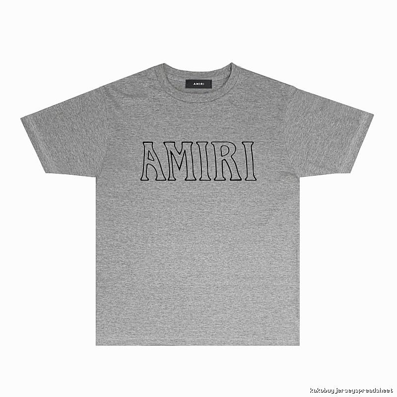 AMIRI Grey Minimalist Style T-shirt