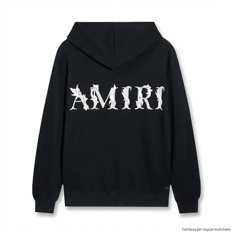 AMIRI letter-style black hoodie