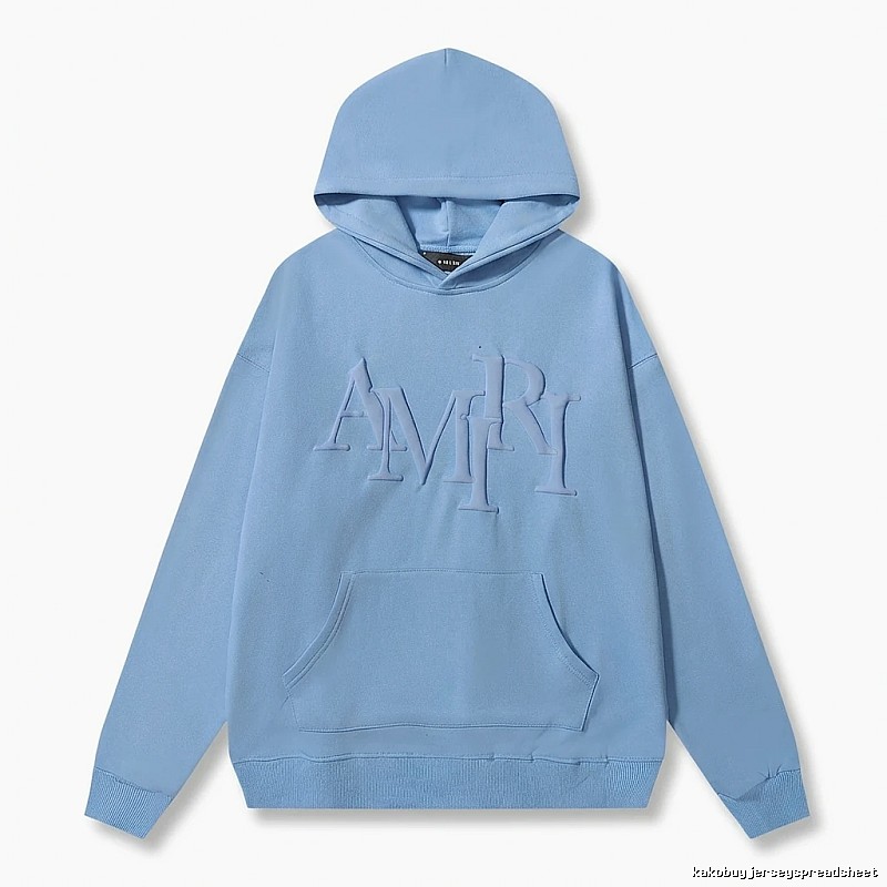 AMIRI Letter Style Light Blue Sweatshirt