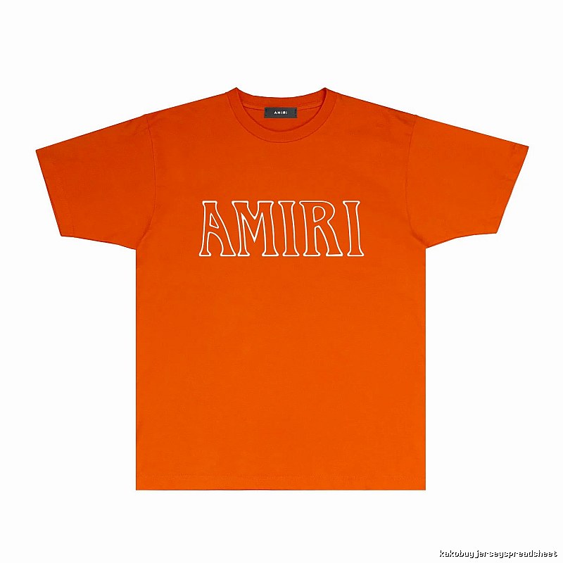 AMIRI Orange Minimalist Style T-shirt