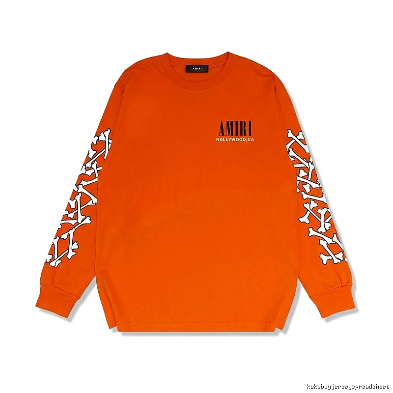 AMIRI orange sweatshirt with skull pattern