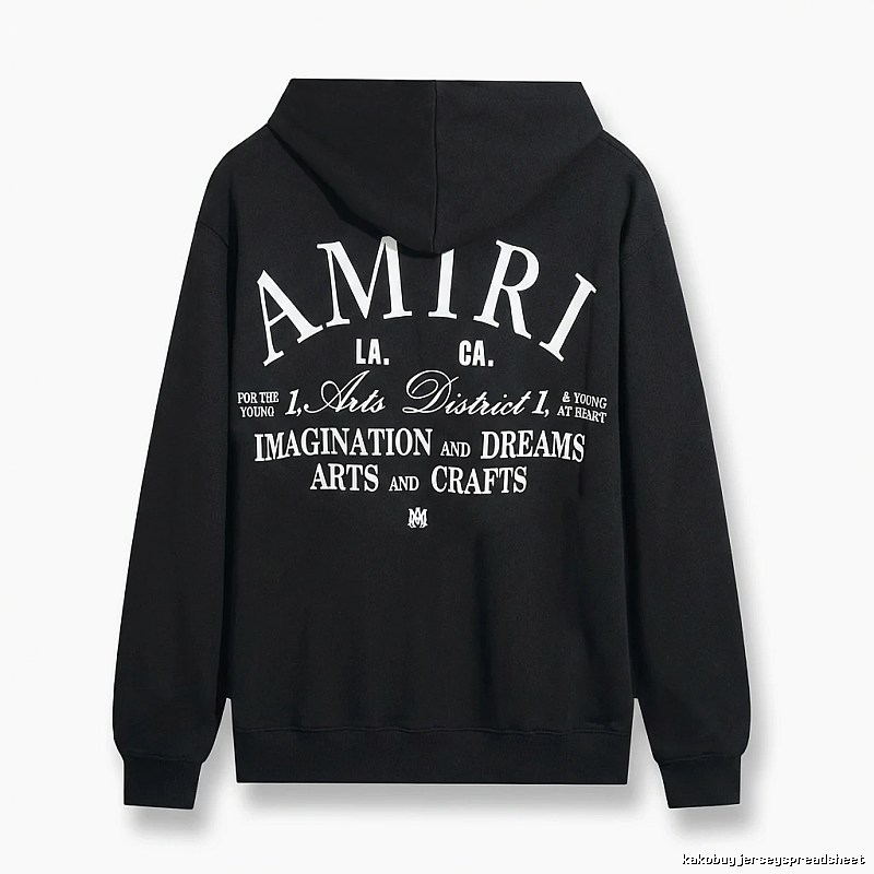 AMIRI printed style black hoodie