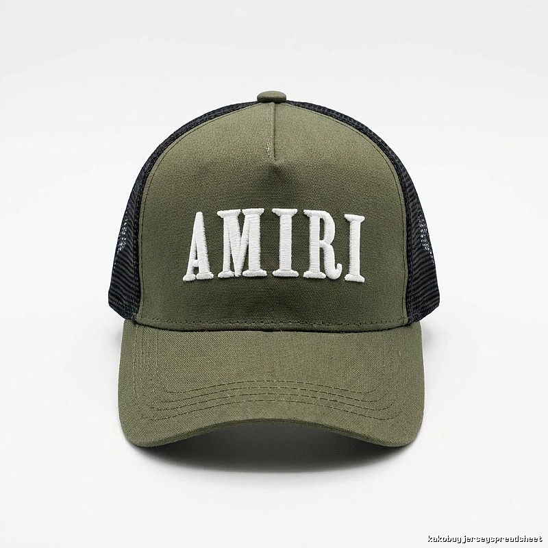 AMIRI Retro Style Olive Green Hat