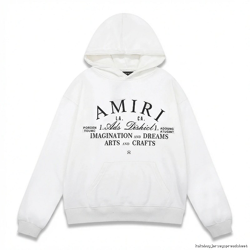 AMIRI retro-style white hoodie