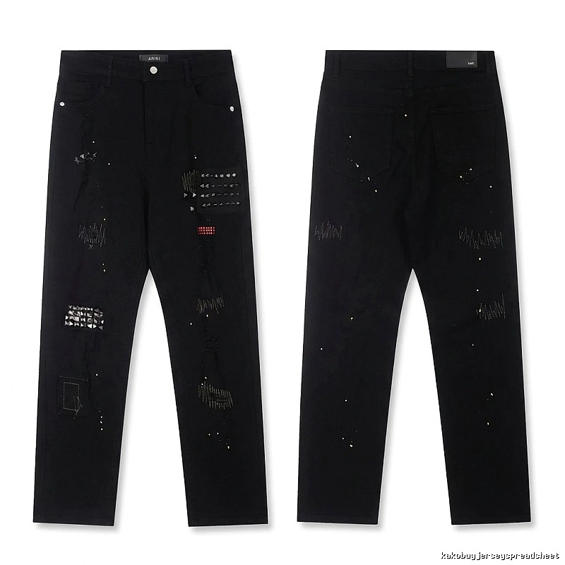 AMIRI Rivet Punk Style Black Pants