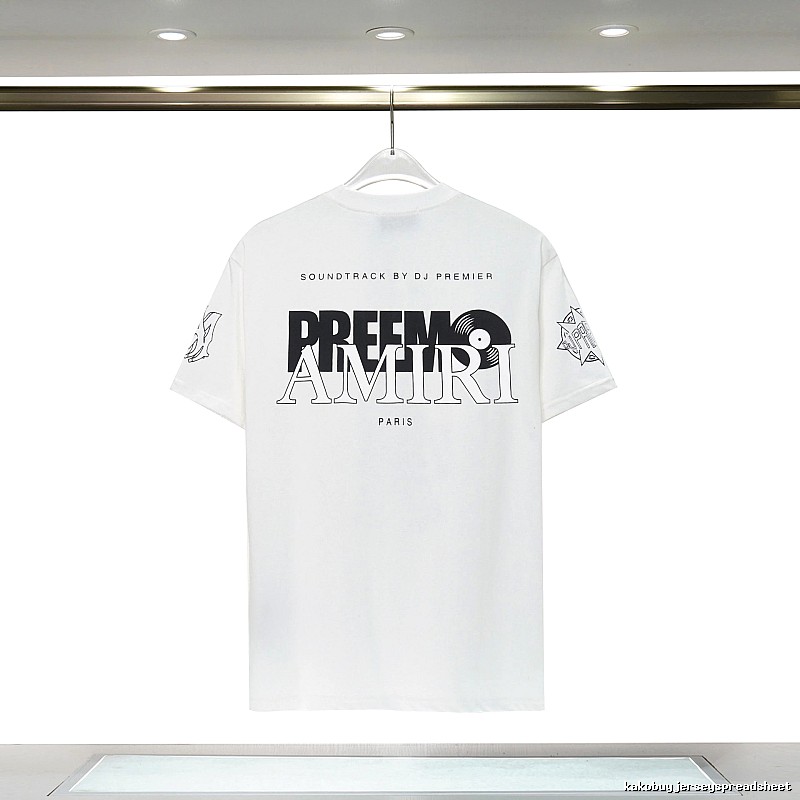 Amiri Sport Graphic T-shirt White Blue Amiri for Warm Weather