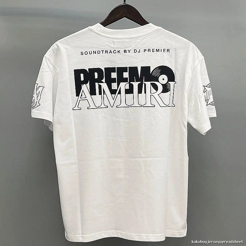 Amiri White Black Records Graphic T-Shirt Coffee Run