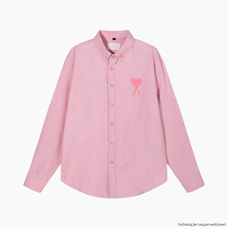 AMI's Love Minimalist Style Pink Shirt
