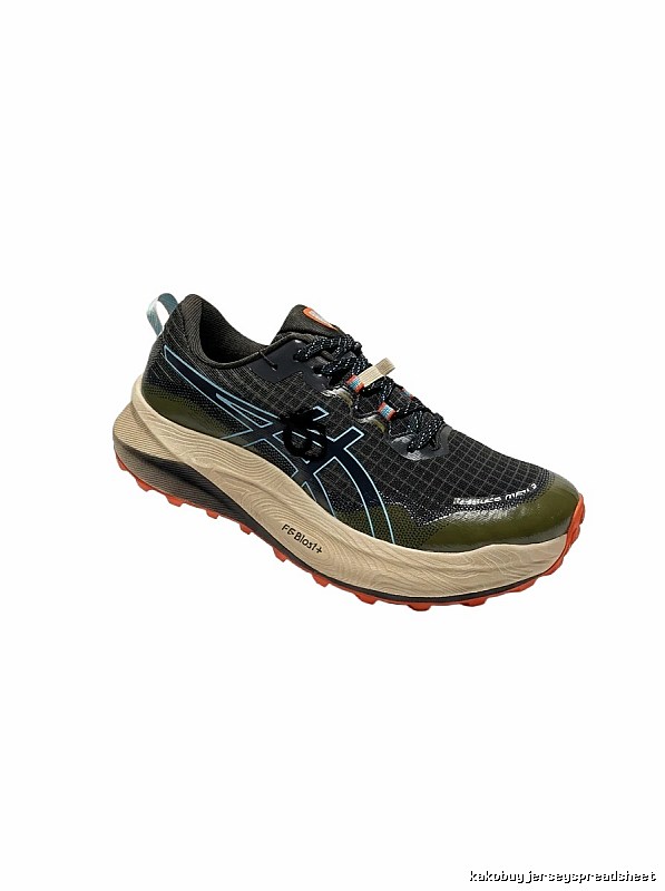 ASICS Trail Running Black and Green Running Shoes