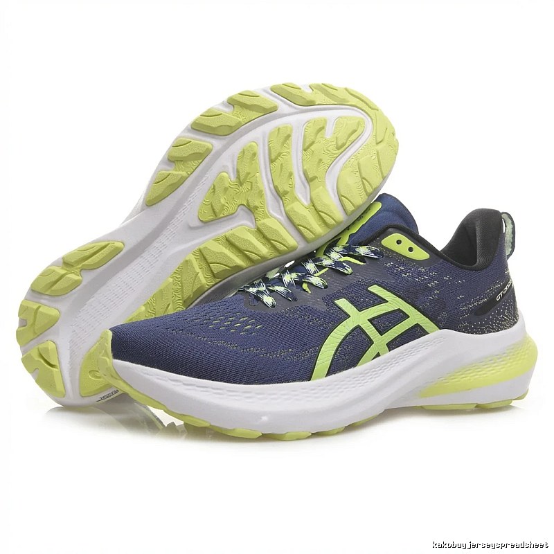 ASICS Trail Wind Blue and Yellow Running Shoes