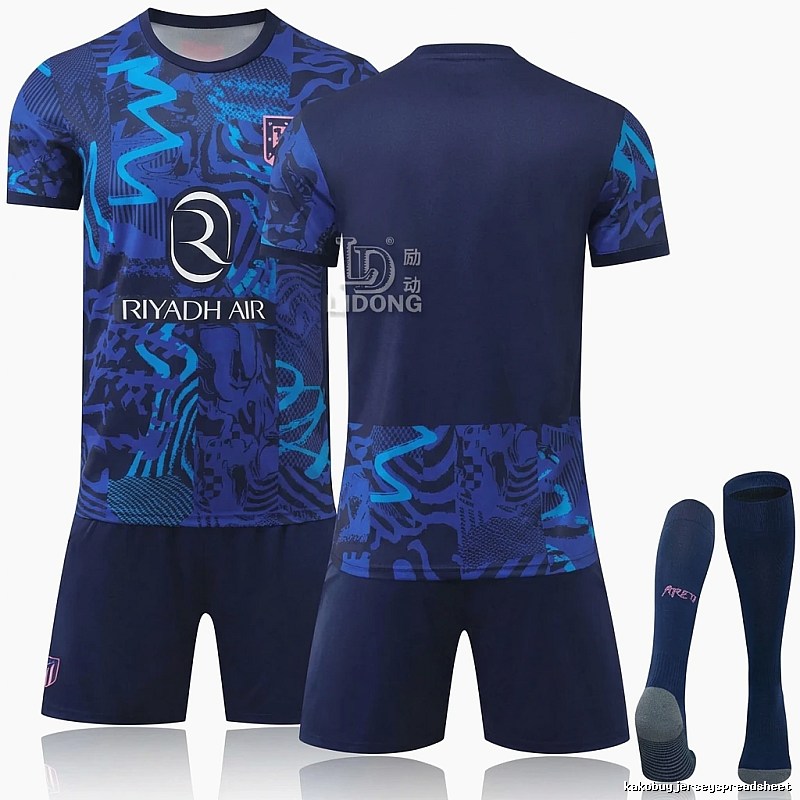 Atletico Madrid retro dark blue jersey