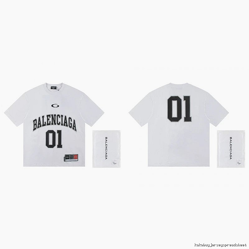 Balenciaga 01 Collection Street Style White Short-sleeve T-shirt