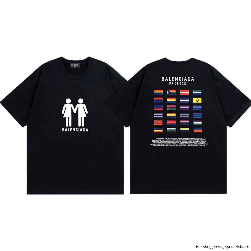 Balenciaga 22 Pride Collection Printed Black Short-sleeve T-shirt