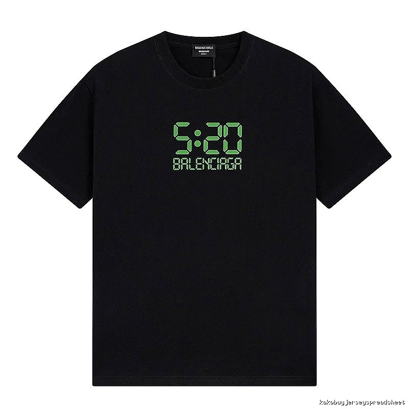 Balenciaga 5:20 Trendy Black Short Sleeve T-Shirt