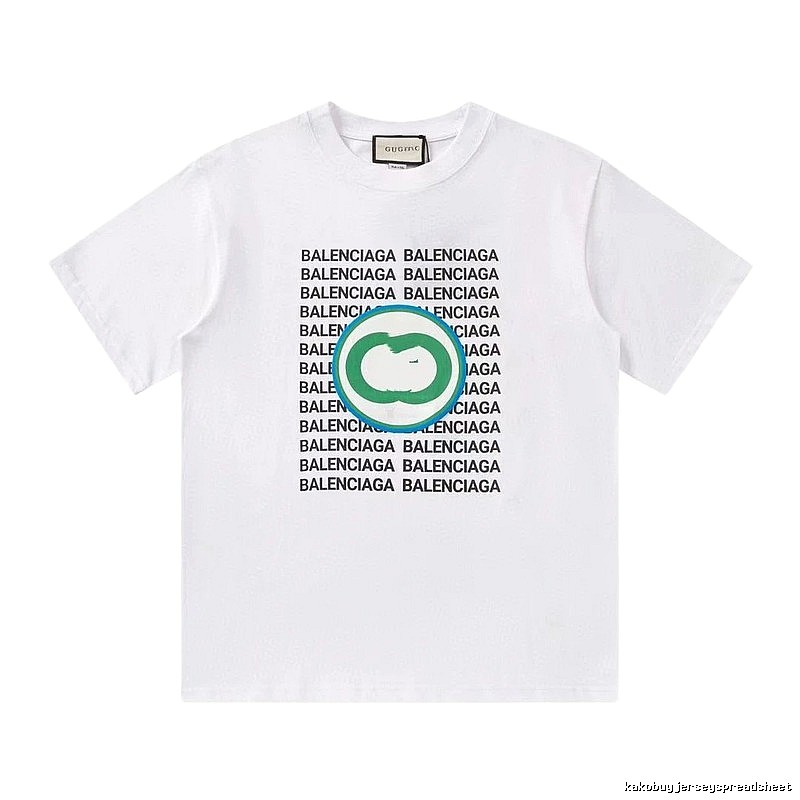 Balenciaga All-over Print Trendy Style White T-Shirt