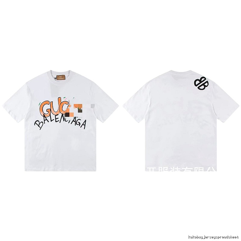 Balenciaga Co-branded Graffiti Street Style White T-shirt